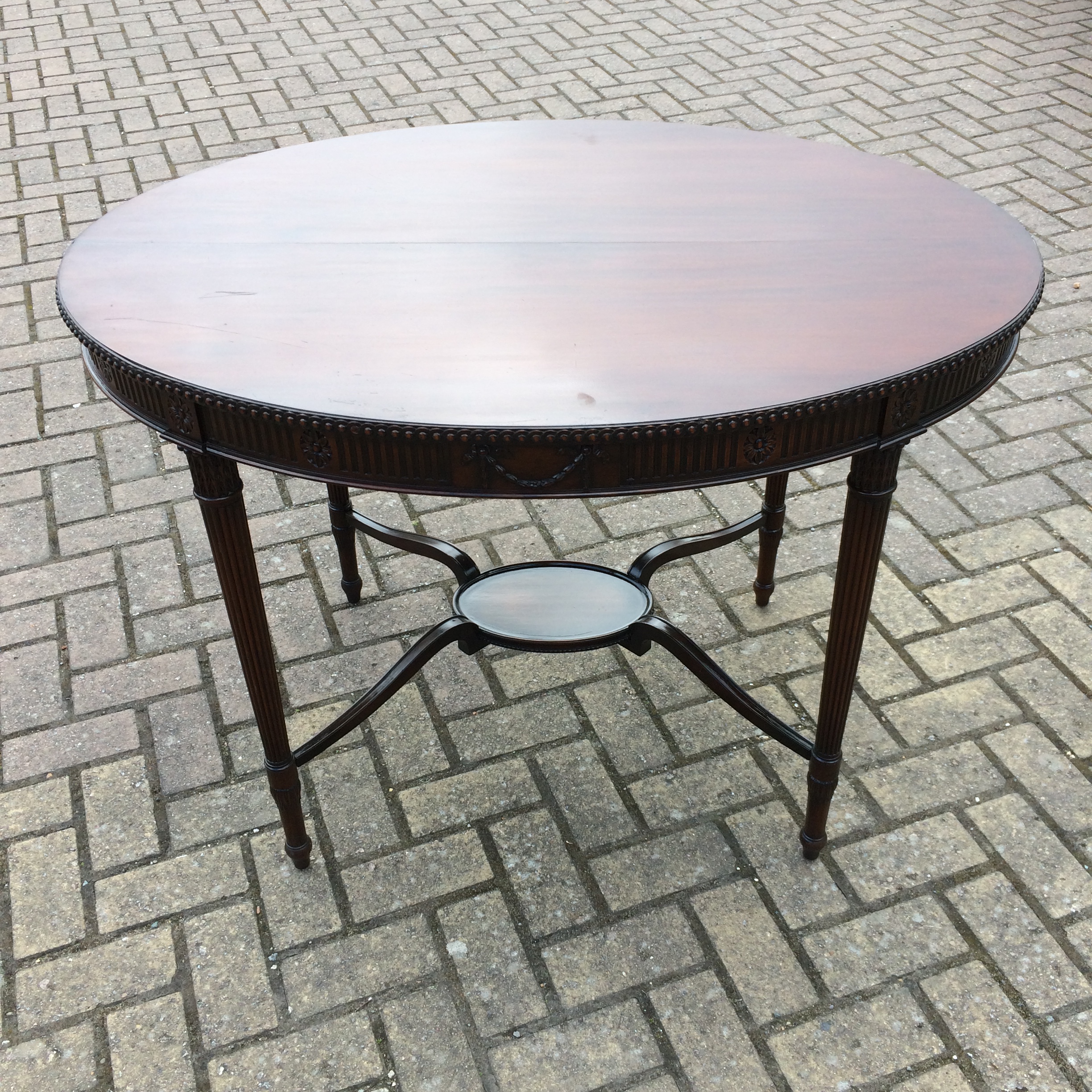 Carved Mahogany Edwardian Centre Table
