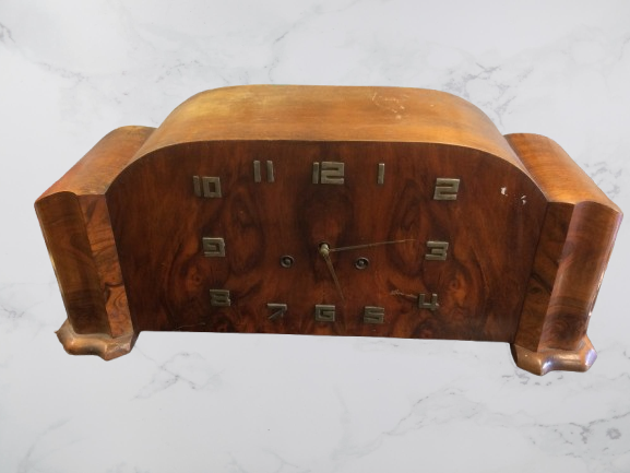 Art Deco Walnut Mantel Clock