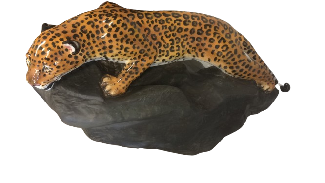 Royal Doulton Figurine, Leopard On Rock HN2638
