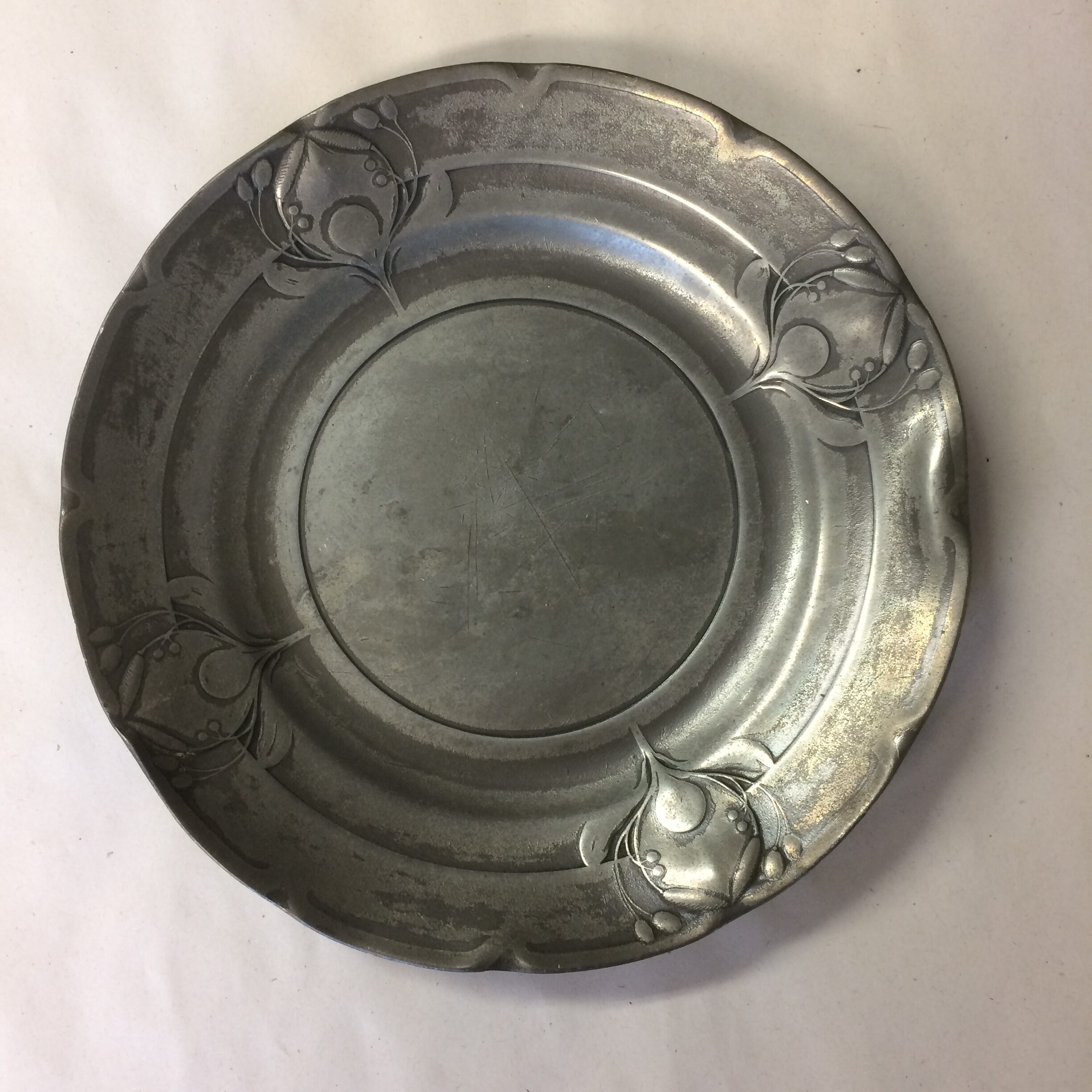 Art Nouveau Kayserzinn Pewter Plate