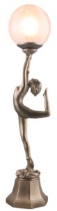 Art Deco Style electroplated bronze finished table lamp