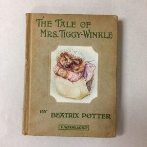 An old copy of a book called The Tale of Mrs Tiggy-Winkle by Beatrix Potter