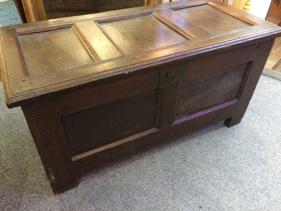 Antique two panelled coffer