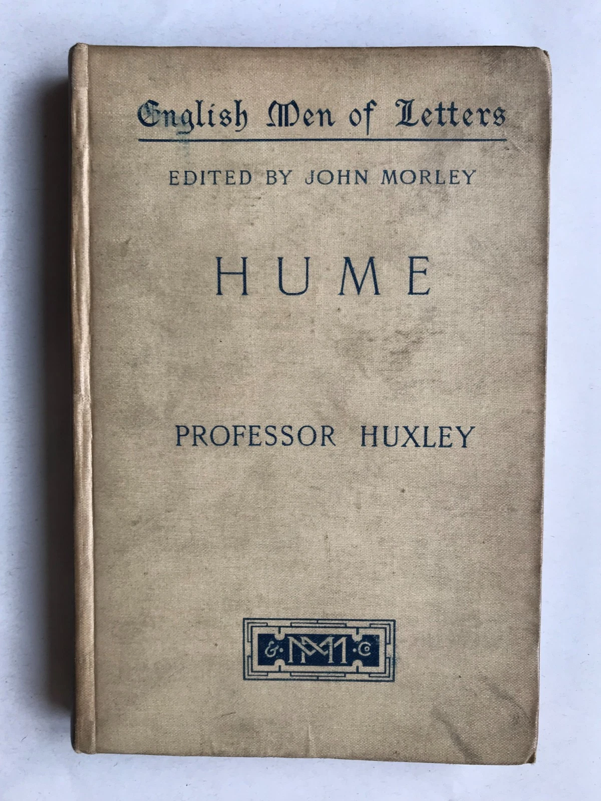 English Men of Letters David Hume Professor T H Huxley 1887