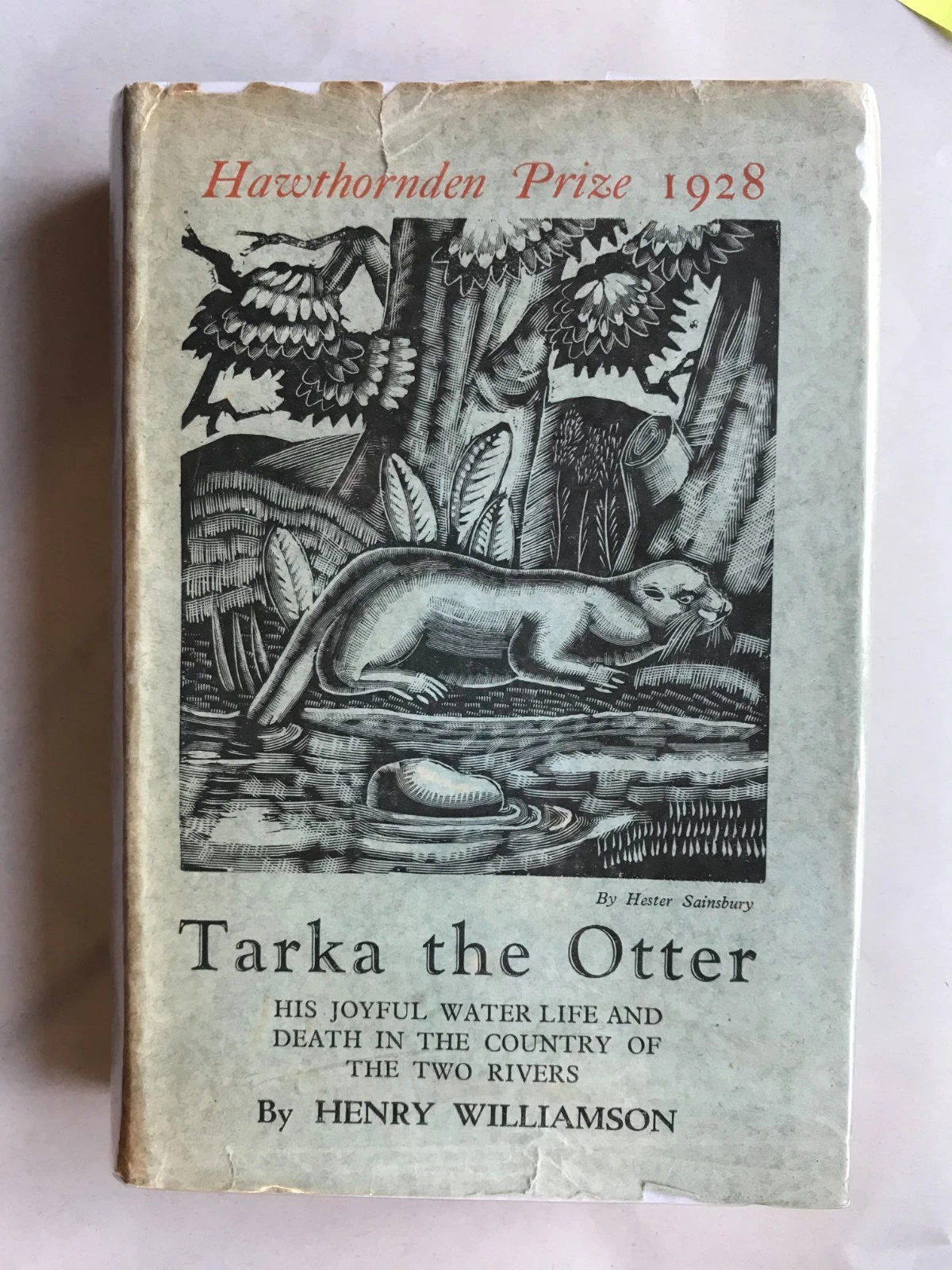 Tarka The Otter 1928 Putnam by Williamson Henry with Dust Jacket
