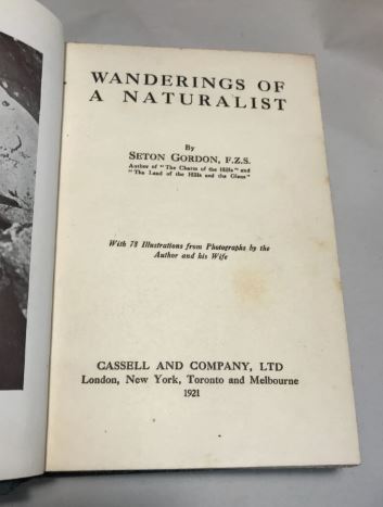 Wanderings Of A Naturalist Seton Gordon 1921