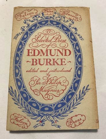 Selected Prose of Edmund Burke Falcon Prose Classics 1948