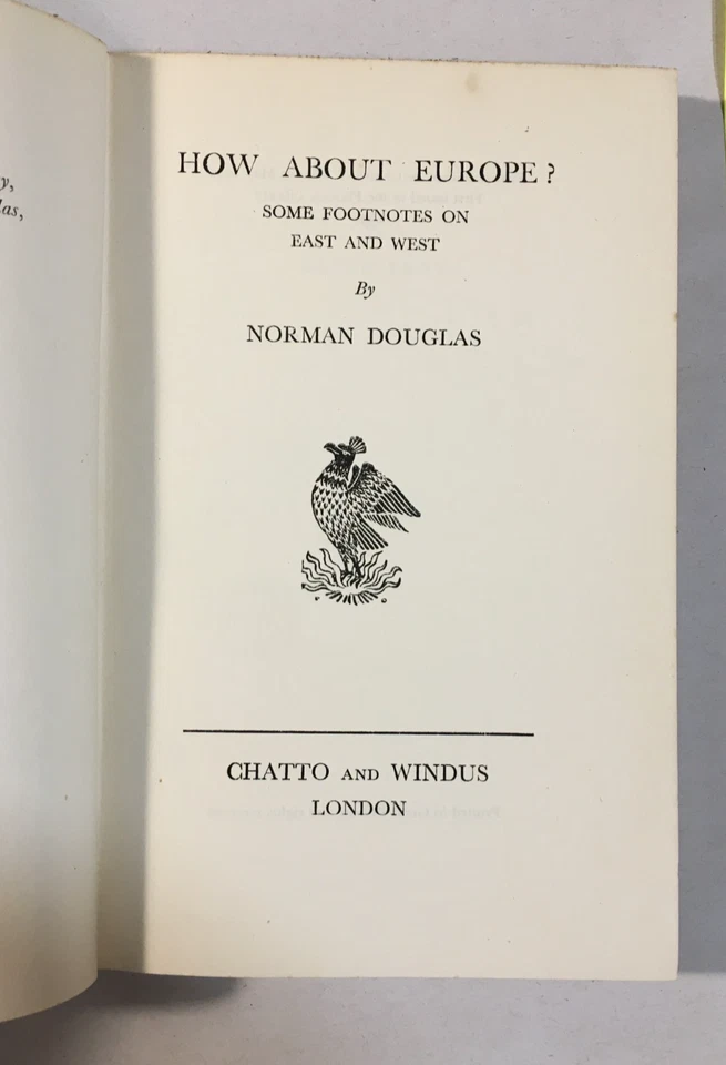 How About Europe? Some Footnotes on East and West Norman Douglas