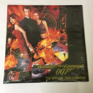 sealed, official 2000 calendar featuring promotional artwork for the 1999 James Bond film The World Is Not Enough