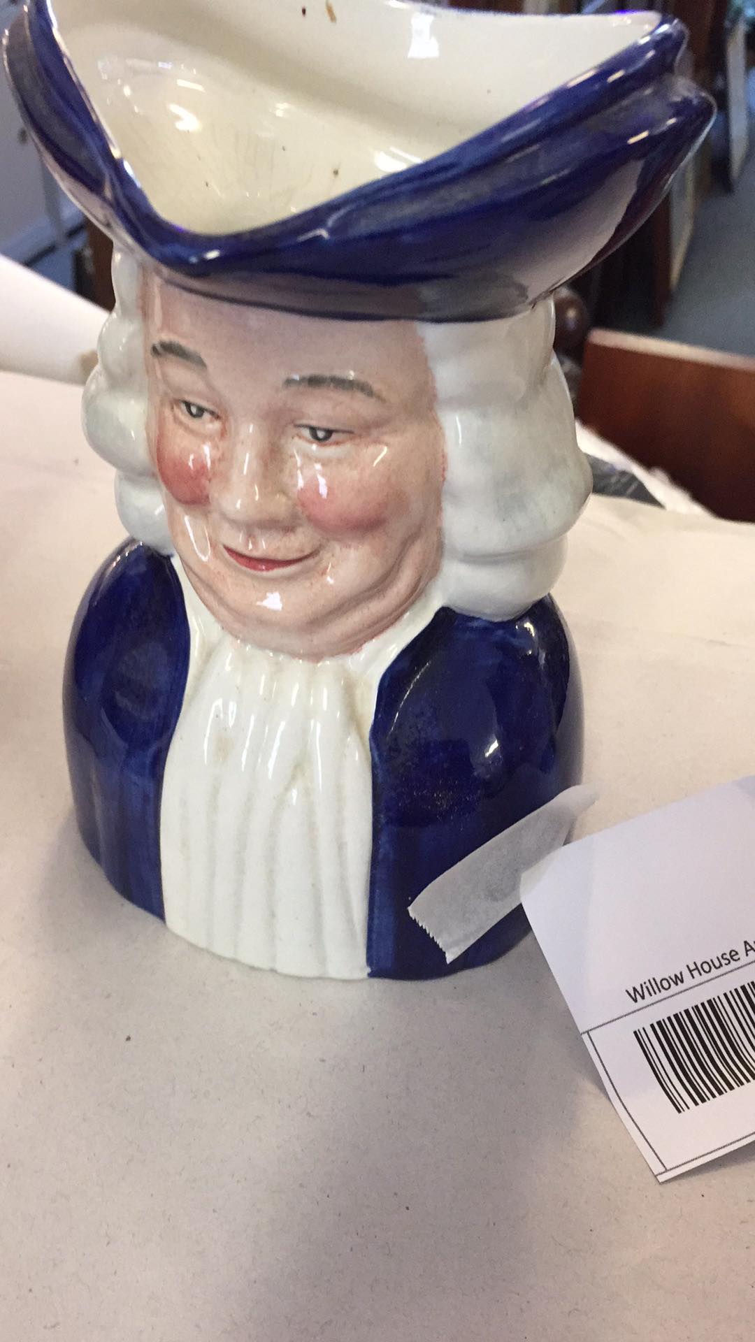 Wood & Sons "The Quaker" character toby jug, made in England and associated with Quaker Oats promotional items