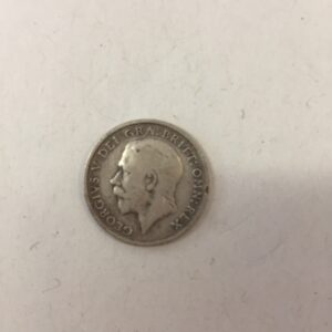 British 1914 George V Sixpence Silver Coin