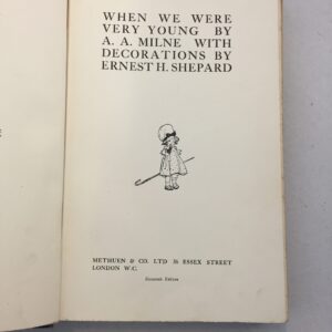 16th edition of the children's poetry book When We Were Very Young by A. A. Milne.