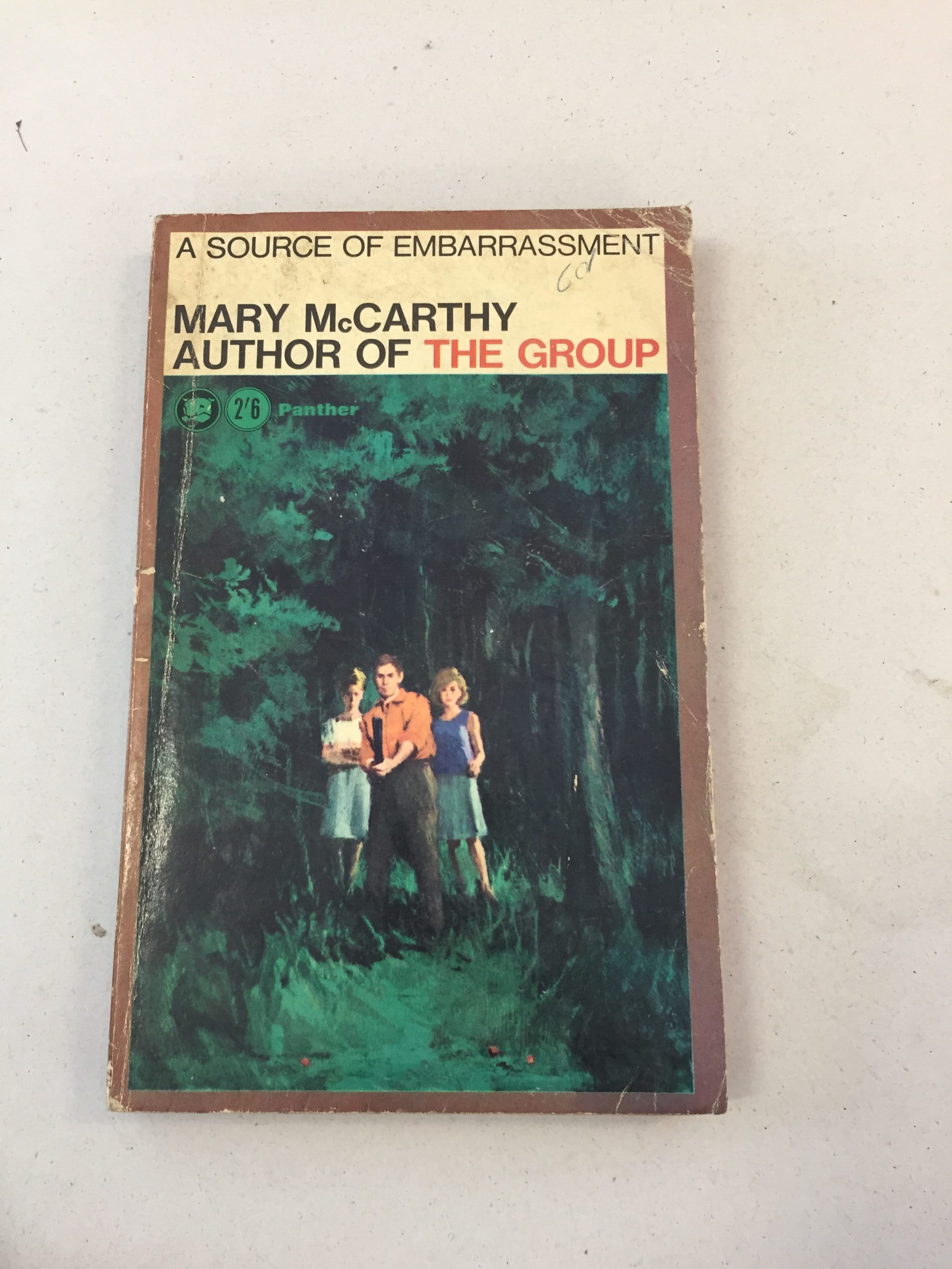 Panther paperback edition of A Source of Embarrassment by Mary McCarthy, priced at 2/6 on the cover