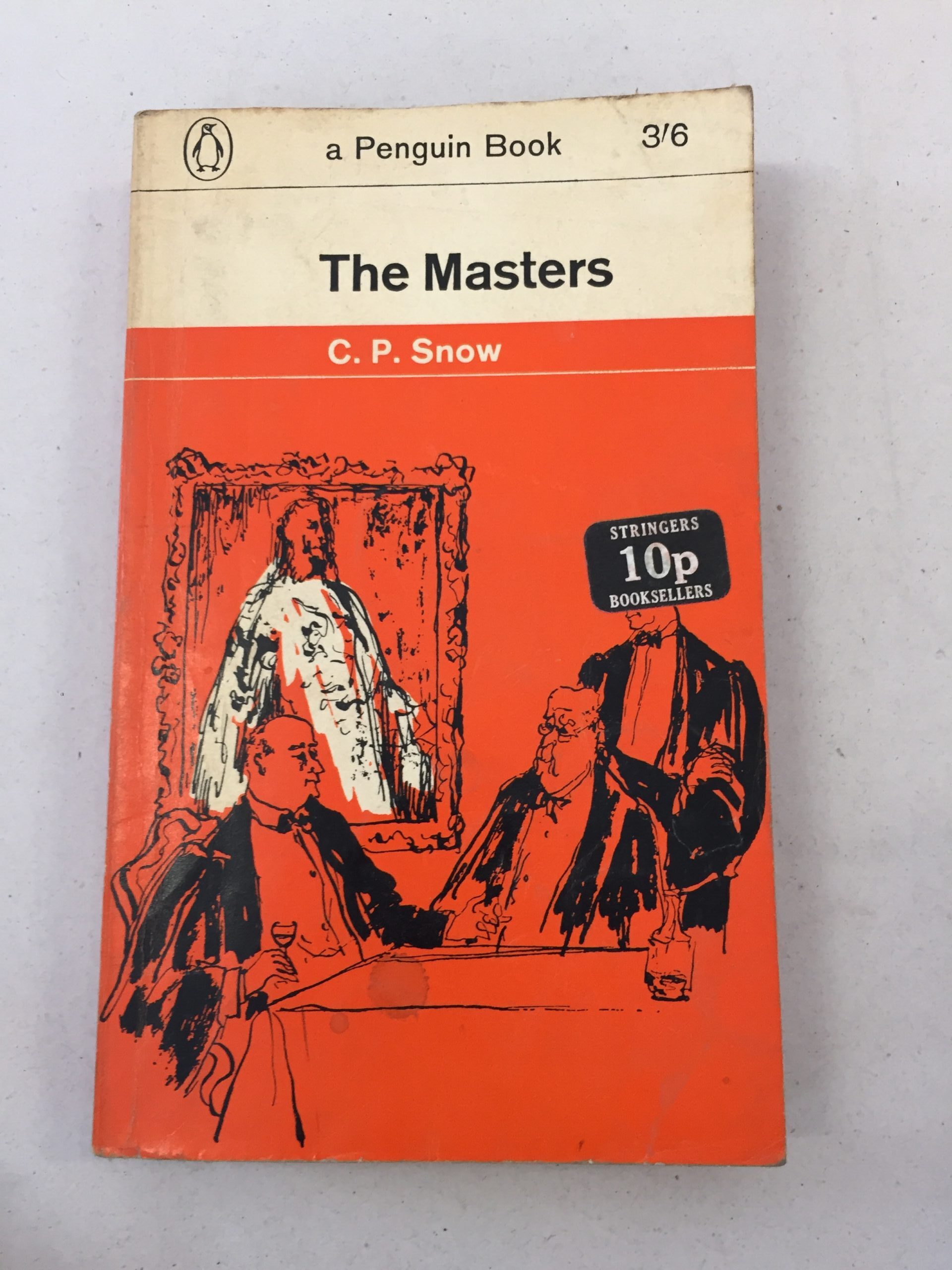 Penguin paperback edition of the novel The Masters by C. P. Snow, originally published around 1963