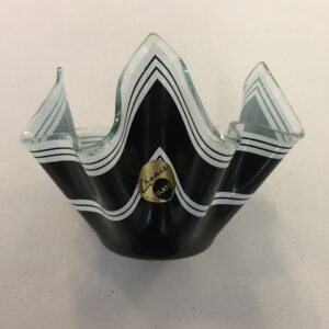 Chance Black Glass Handkerchief Dish
