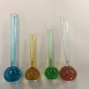 Four Glass Bud Vases