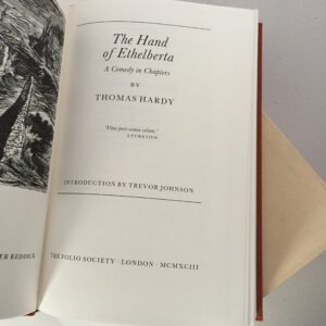 1993 Folio Society edition of The Hand of Ethelberta by Thomas Hardy, featuring illustrations by Peter Reddick and an introduction by Trevor Johnson.