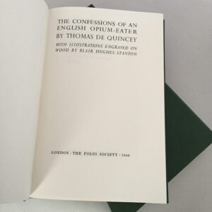 1948 Folio Society edition of Confessions of an English Opium-Eater by Thomas De Quincey