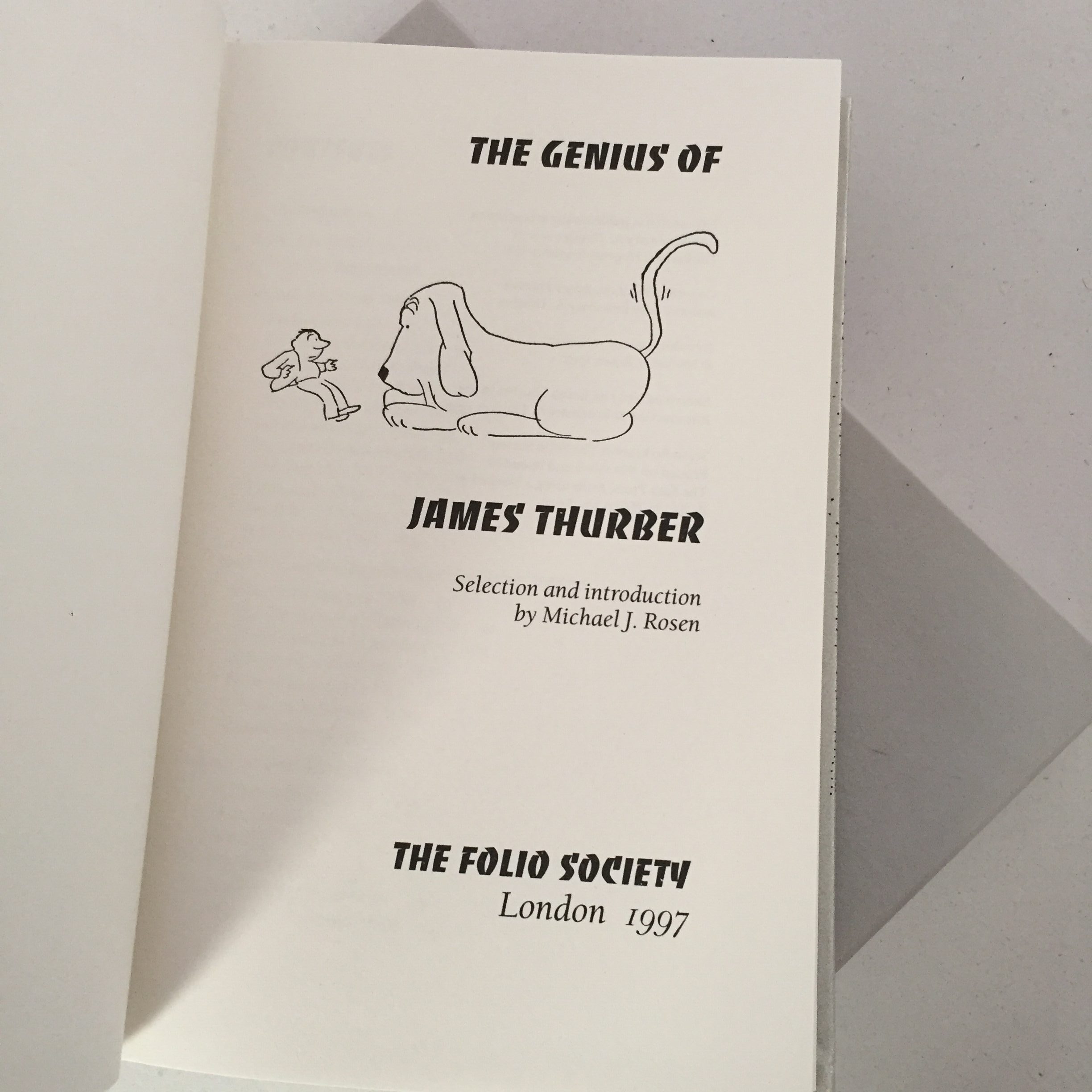 The Genius of James Thurber, published by The Folio Society in London in 1997.