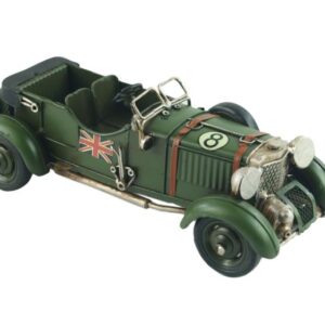 Vintage Brooklands Blower Racing Green Car - 23cm