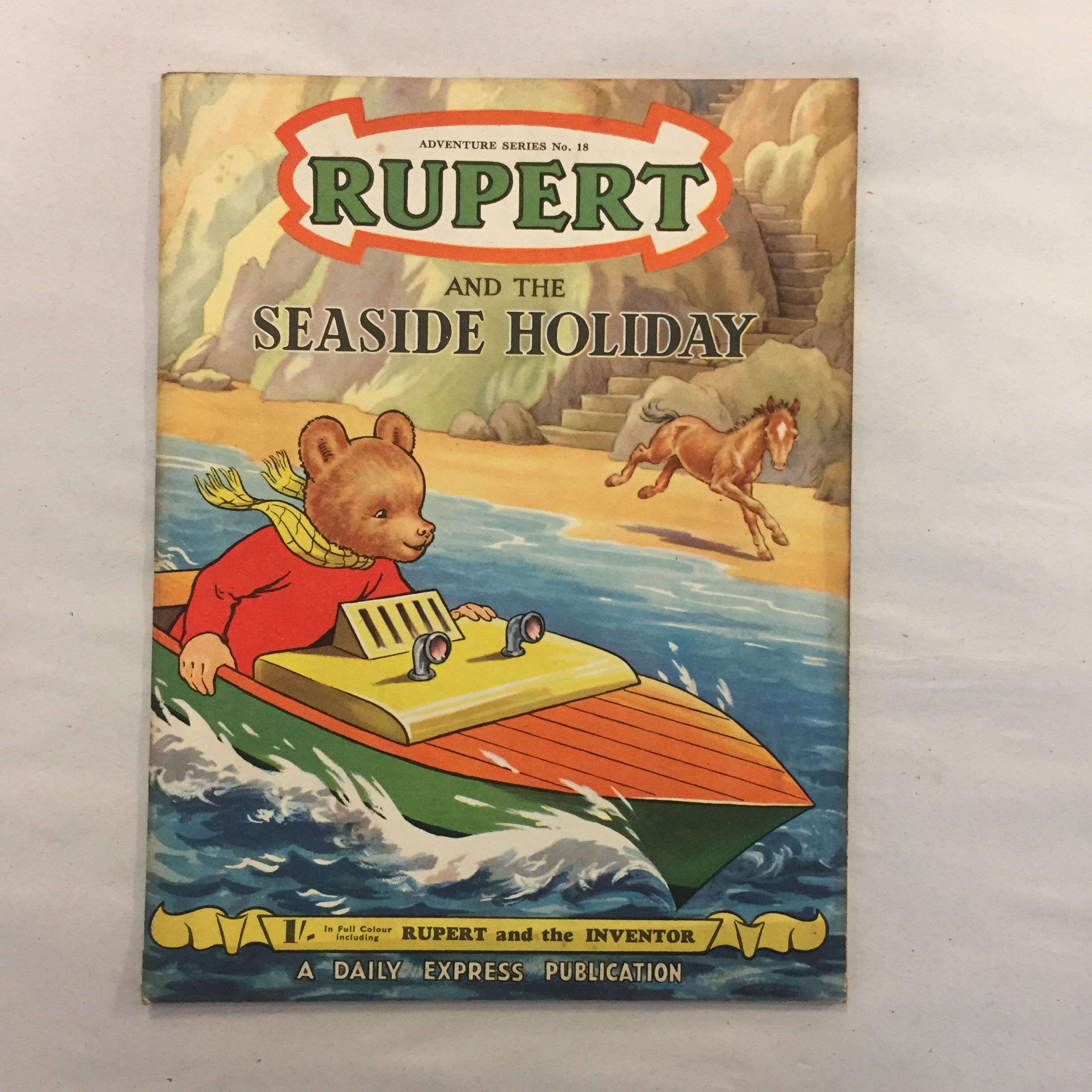 6737(5) Rupert and the Seaside Holiday (Adventure Series No. 18), written and illustrated by Alfred Bestall and published by the Daily Express in 1953