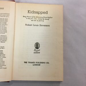 Kidnapped by Robert Louis Stevenson, published by The Thames Publishing Co