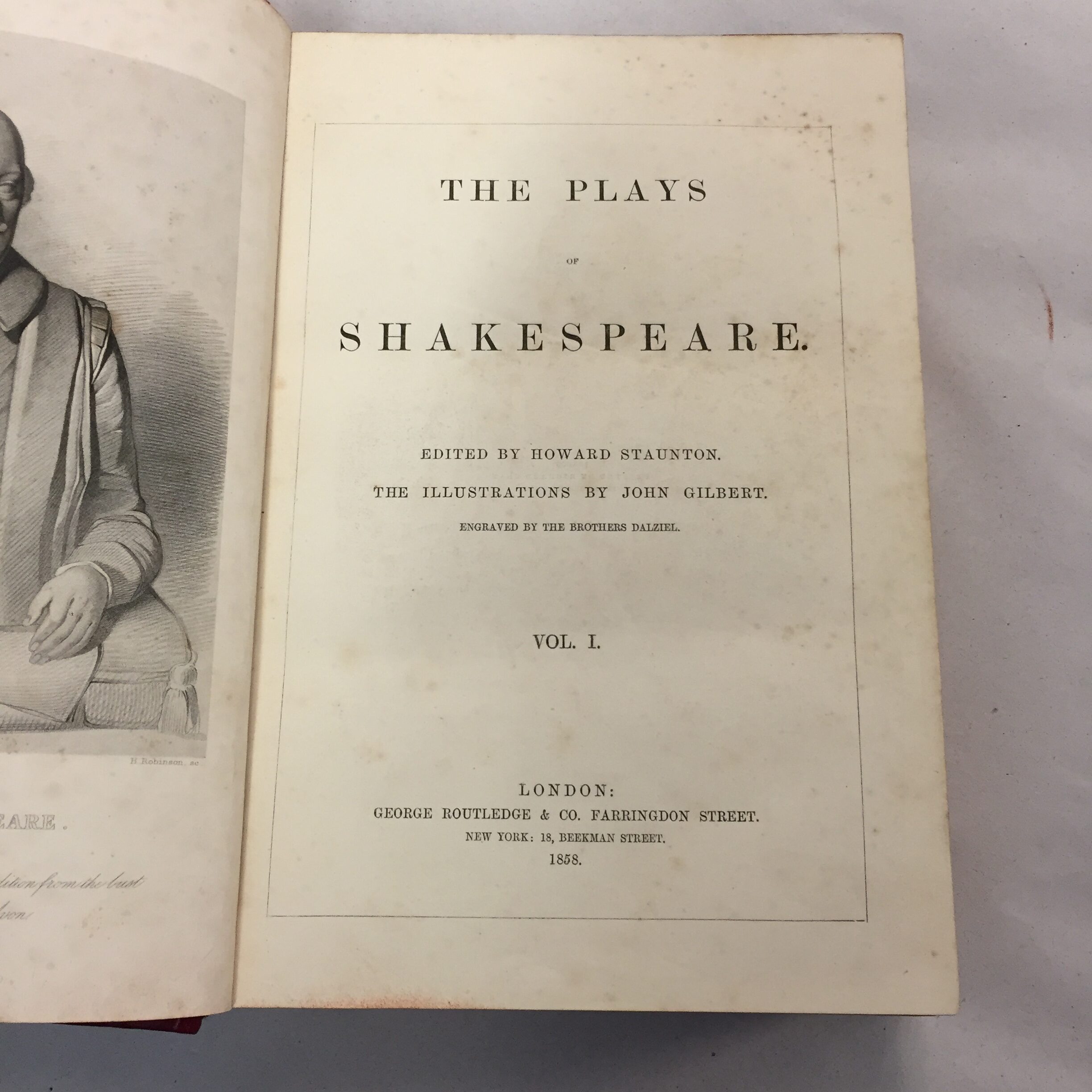 The Plays of Shakespeare, Volumes I–III, edited by Howard Staunton, illustrated by John Gilbert and engraved by the Brothers Dalziel; George Routledge & Co., London and New York (1858).