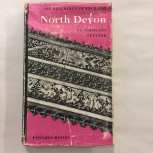 1952 first edition paperback of The Buildings of England: North Devon written by Nikolaus Pevsner and published by Penguin Books