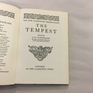 The Tempest from the The New Clarendon Shakespeare series