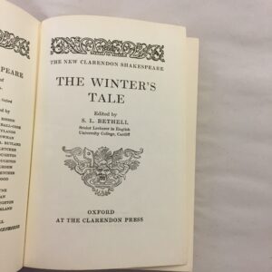 Winter's Tale from The New Clarendon Shakespeare series