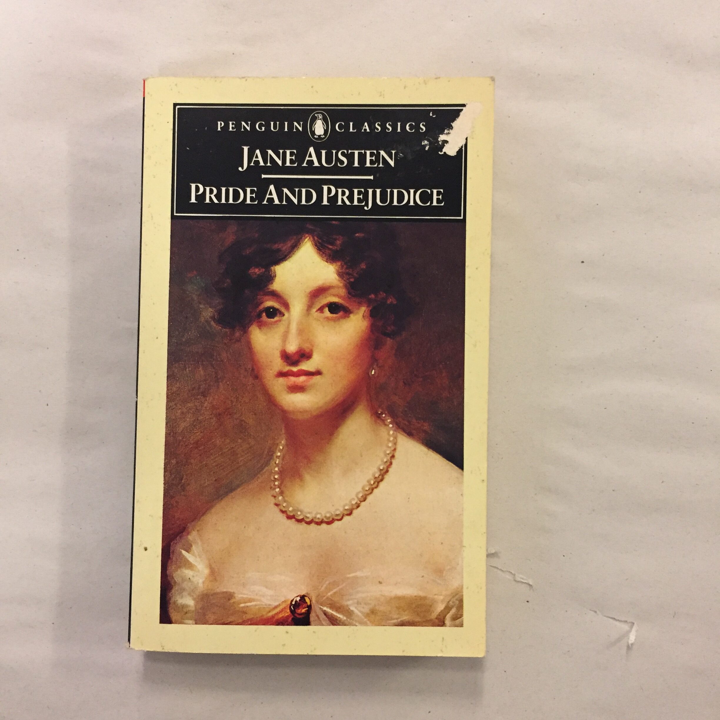 Pride and Prejudice by Jane Austen, presented in a Penguin Classics paperback edition
