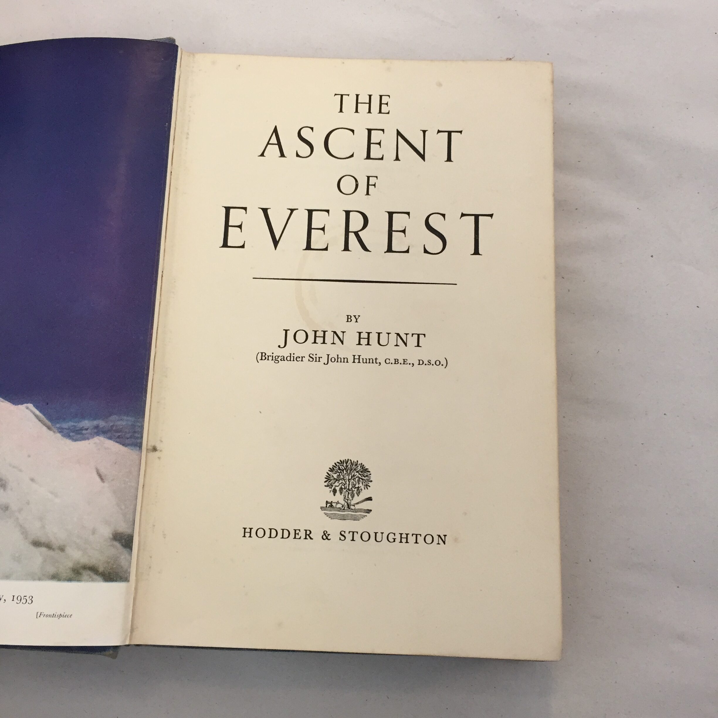 1953 first edition book The Ascent of Everest by John Hunt, published by Hodder & Stoughton