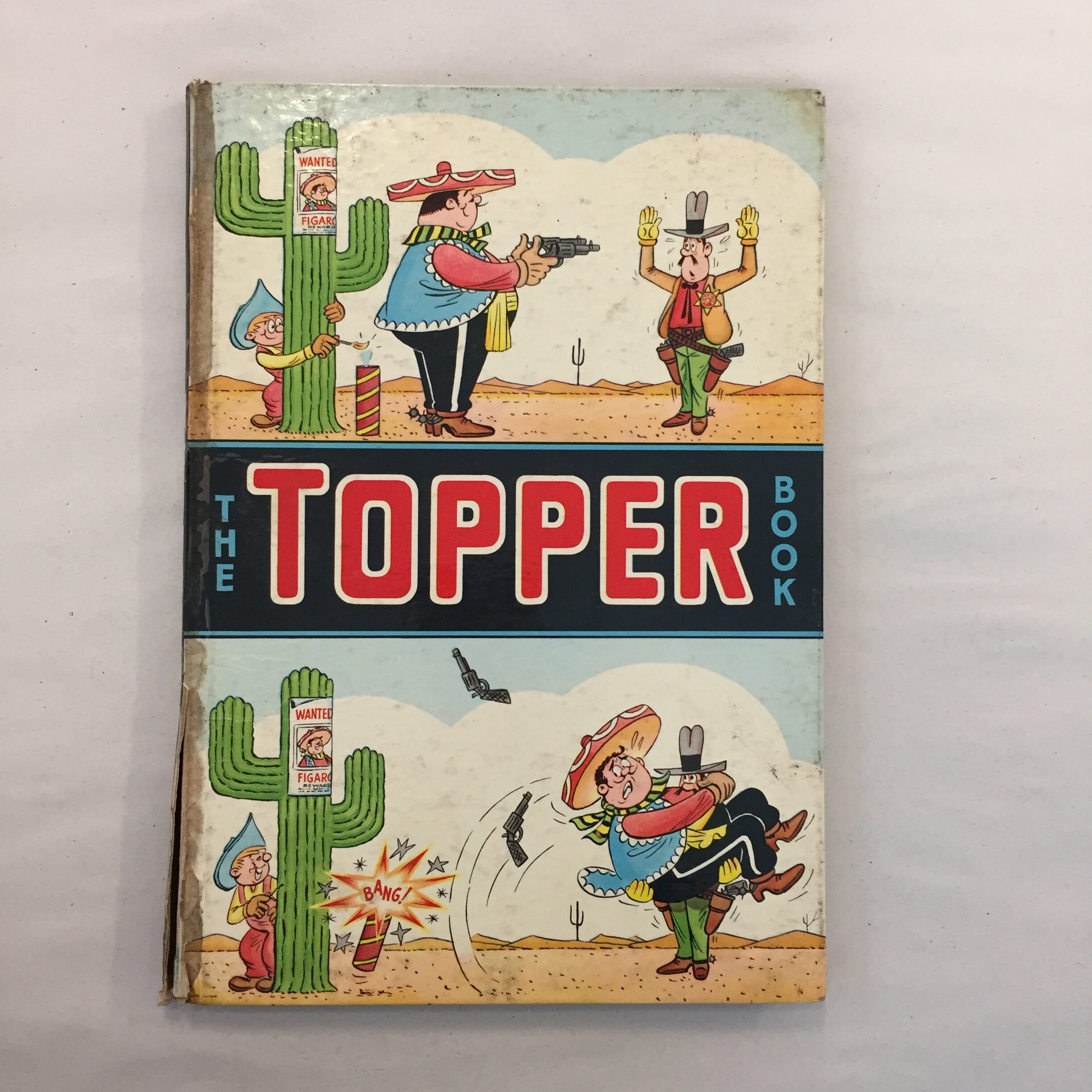The Topper Book 1965 annual, published by D.C. Thomson & Co, featuring comic artwork with the character Figaro on a western-themed glossy pictorial cover