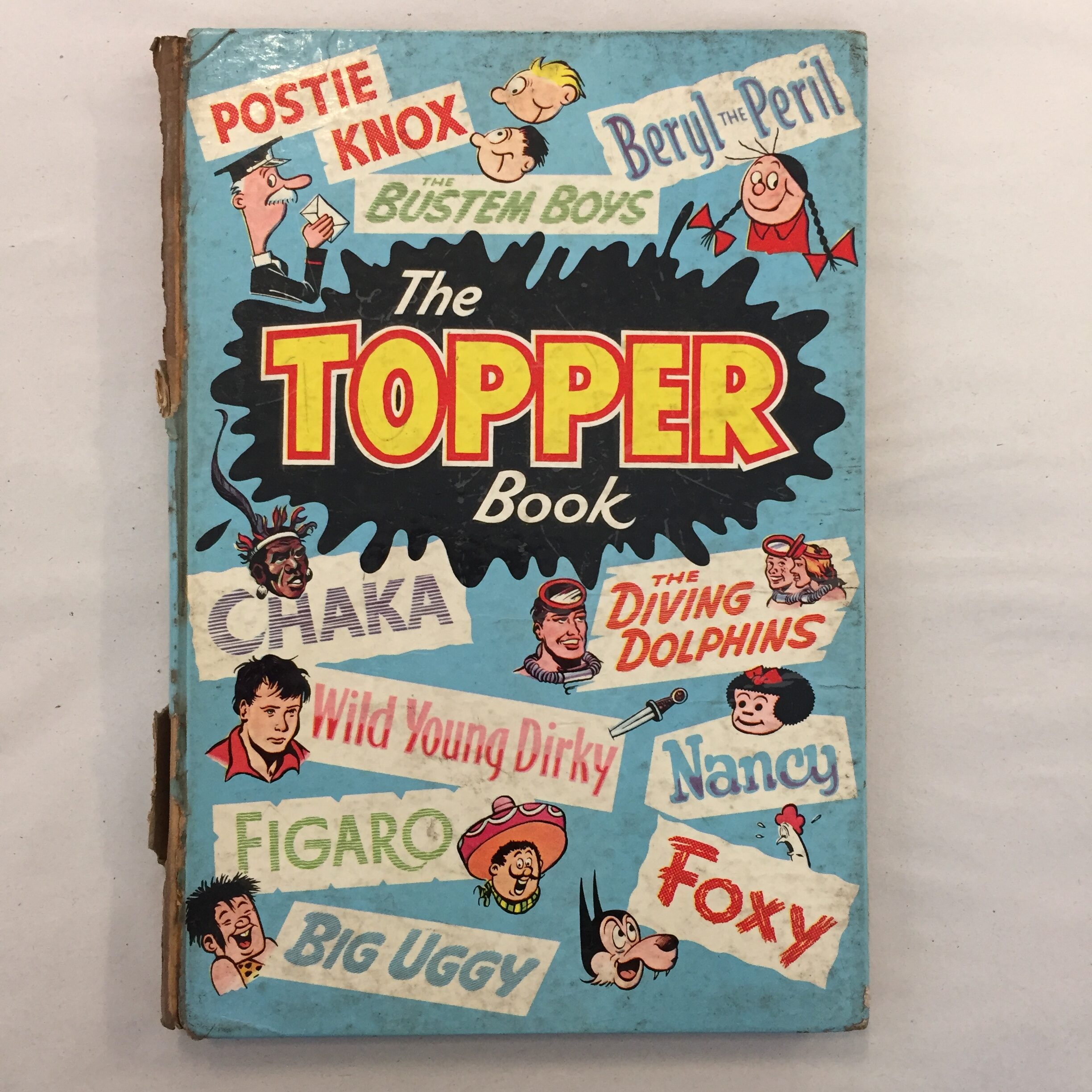 The Topper Book 1962 published by D.C. Thomson, featuring classic comic characters like Beryl the Peril and Foxy on the blue pictorial cover
